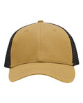 Sportsman SP1450 Traditional Lo-Pro Mesh Back Trucker Fit Cap - Chino Vegas Gold/ Black - front