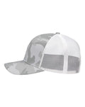 Sportsman SP1450 Traditional Lo-Pro Mesh Back Trucker Fit Cap - White Camo/ White - side