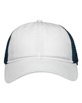 Sportsman SP1450 Traditional Lo-Pro Mesh Back Trucker Fit Cap - Chino White/ Navy - front