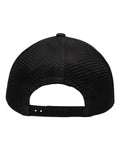 Sportsman SP1450 Traditional Lo-Pro Mesh Back Trucker Fit Cap - Chino Charcoal/ Black - back