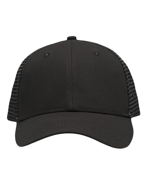 Sportsman SP1450 Traditional Lo-Pro Mesh Back Trucker Fit Cap - Chino Charcoal/ Black - front