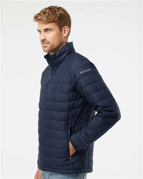 Columbia 212489 Men's Powder Lite II Jacket - Collegiate Navy - model side