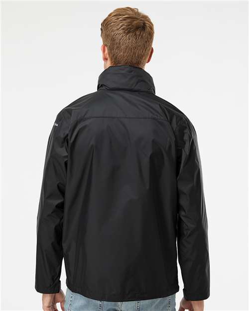 Columbia 212476 Men's Glennaker Lake II Rain Jacket - Black - model back