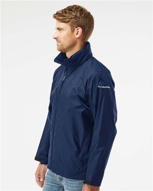 Columbia 212476 Men's Glennaker Lake II Rain Jacket - Collegiate Navy - model side