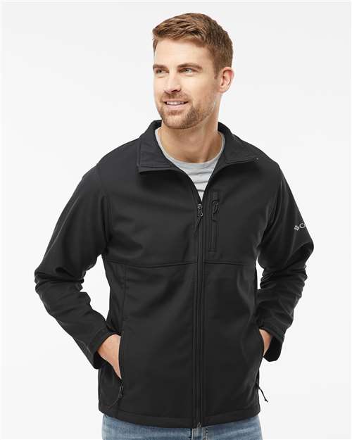 Columbia 212483 Men's Ascender Soft Shell Jacket - Black - model front