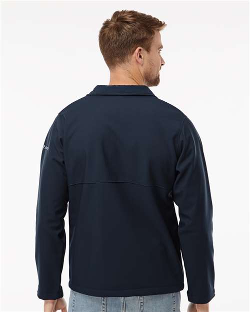 Columbia 212483 Men's Ascender Soft Shell Jacket - Collegiate Navy - model back