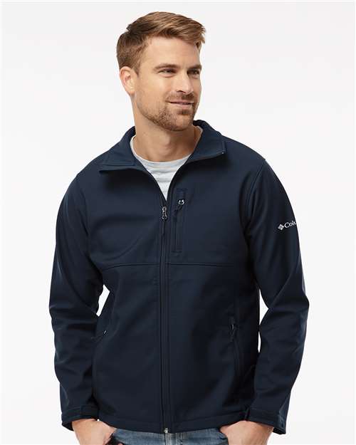 Columbia 212483 Men's Ascender Soft Shell Jacket - Collegiate Navy - model front