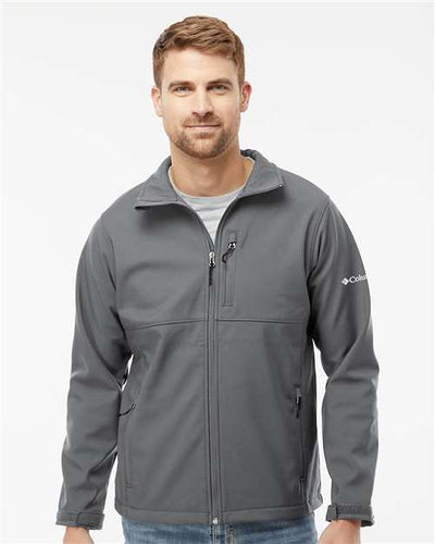 Columbia 212483 Men's Ascender Soft Shell Jacket - Graphite - model front