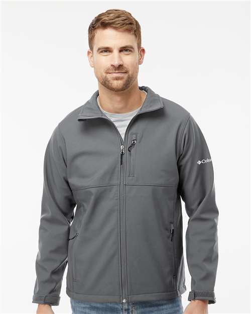 Columbia 212483 Men's Ascender Soft Shell Jacket - Graphite - model front