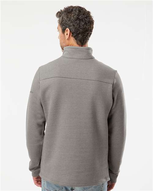 Columbia 212487 Men's Great Hart Mountain III Half-Zip Pullover - Boulder Heather - model back