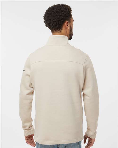 Columbia 212487 Men's Great Hart Mountain III Half-Zip Pullover - Dark Stone Heather - model back