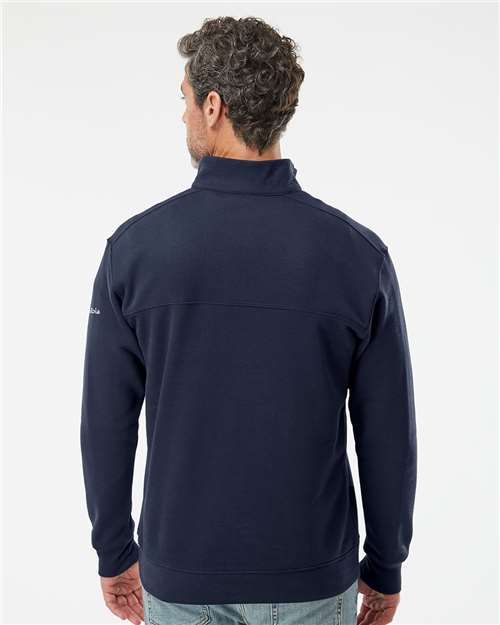 Columbia 212475 Men's Hart Mountain II Half-Zip Pullover - Collegiate Navy - model back