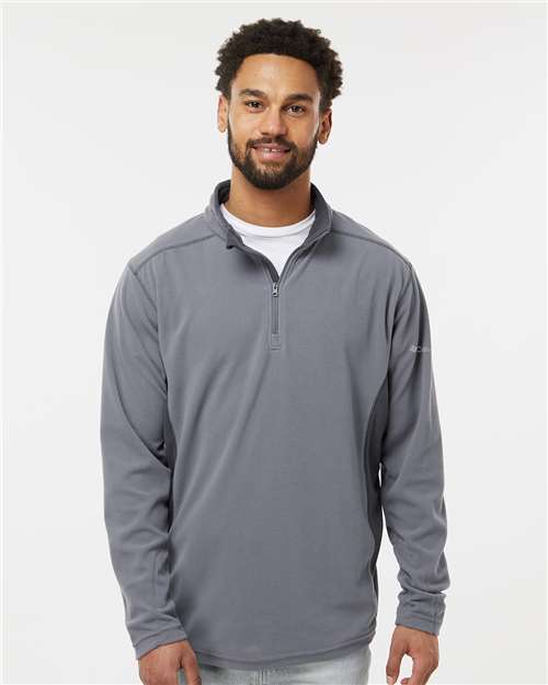 Columbia 212469 Men's Klamath Range II Half-Zip Pullover - City Grey/ Shark - model front
