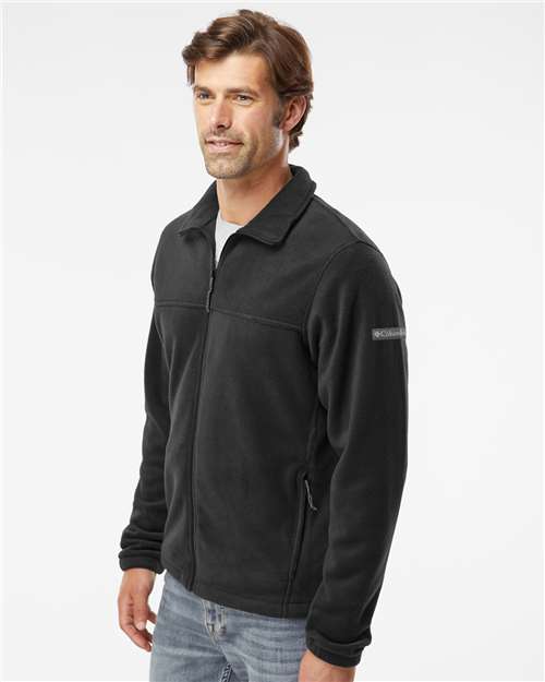 Columbia 212478 Men's Steens Mountain Full Zip 2.0 Jacket - Black - model side