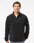 Columbia 212486 Men's Steens Mountain Fleece Half-Zip Pullover - Black - model front