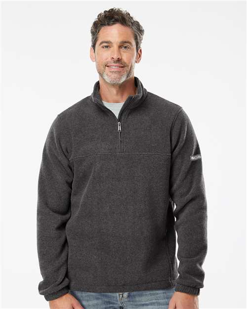 Columbia 212486 Men's Steens Mountain Fleece Half-Zip Pullover - Charcoal Heather - model front