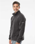 Columbia 212486 Men's Steens Mountain Fleece Half-Zip Pullover - Charcoal Heather - model side