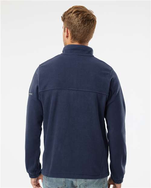 Columbia 212486 Men's Steens Mountain Fleece Half-Zip Pullover - Collegiate Navy - model back