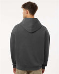 Independent Trading Co. IND280SL Unisex Avenue Midweight Hooded Sweatshirt - Pigment Black - model back