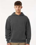 Independent Trading Co. IND280SL Unisex Avenue Midweight Hooded Sweatshirt - Pigment Black - model front