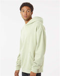 Independent Trading Co. IND280SL Unisex Avenue Midweight Hooded Sweatshirt - Honey Dew - model side