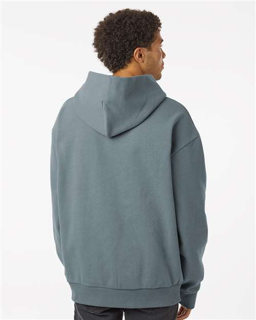 Independent Trading Co. IND420XD Unisex Mainstreet Heavyweight Hooded Sweatshirt - Blue Magic - model back