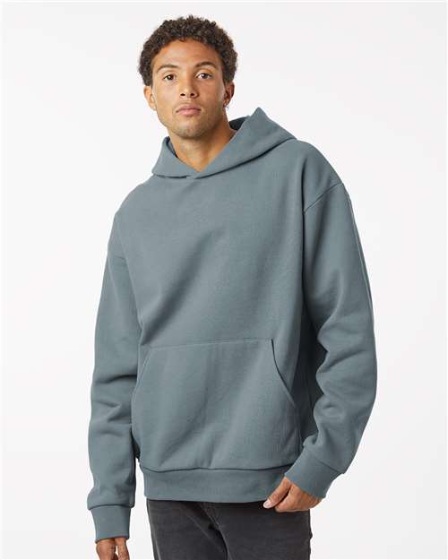 Independent Trading Co. IND420XD Unisex Mainstreet Heavyweight Hooded Sweatshirt - Blue Magic - model front