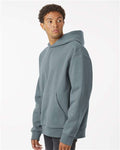 Independent Trading Co. IND420XD Unisex Mainstreet Heavyweight Hooded Sweatshirt - Blue Magic - model side