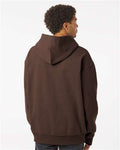 Independent Trading Co. IND420XD Unisex Mainstreet Heavyweight Hooded Sweatshirt - Brown - model back