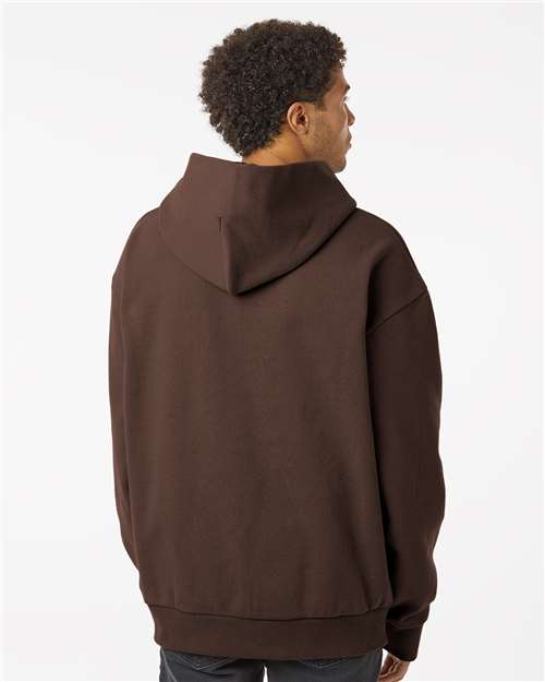 Independent Trading Co. IND420XD Unisex Mainstreet Heavyweight Hooded Sweatshirt - Brown - model back
