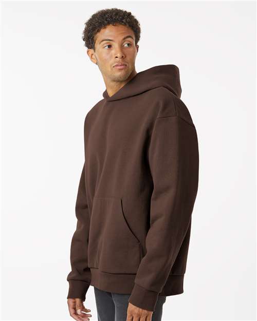 Independent Trading Co. IND420XD Unisex Mainstreet Heavyweight Hooded Sweatshirt - Brown - model side