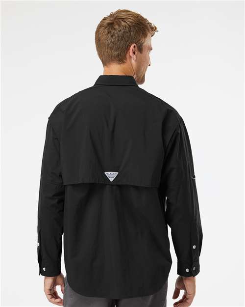 Columbia 212463 Men's PFG Bahama II Shirt - Black - model back