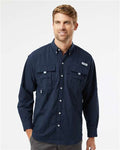 Columbia 212463 Men's PFG Bahama II Shirt - Collegiate Navy - model front