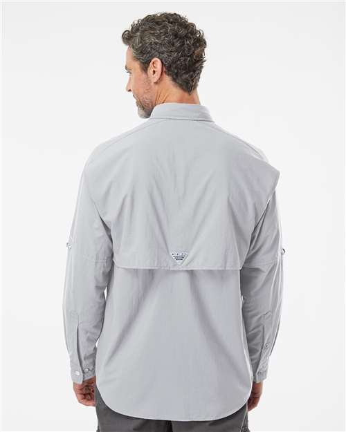 Columbia 212463 Men's PFG Bahama II Shirt - Cool Grey - model back