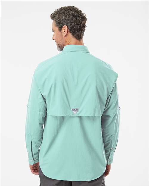Columbia 212463 Men's PFG Bahama II Shirt - Gulf Stream - model back