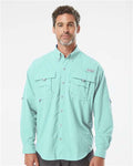 Columbia 212463 Men's PFG Bahama II Shirt - Gulf Stream - model front