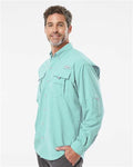 Columbia 212463 Men's PFG Bahama II Shirt - Gulf Stream - model side