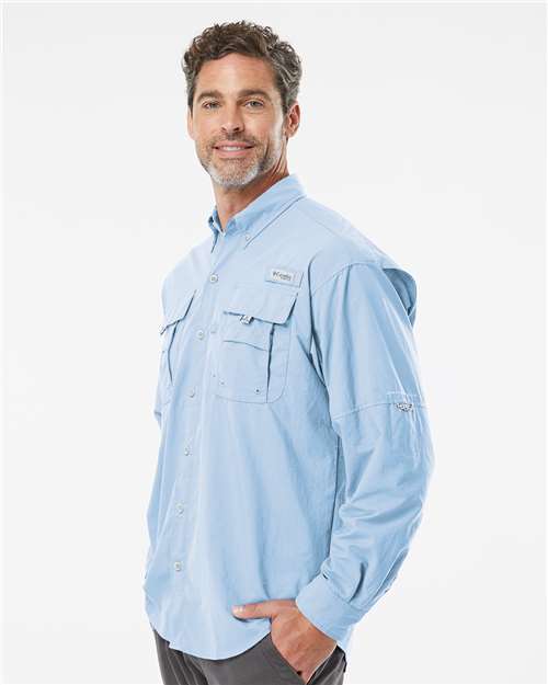 Columbia 212463 Men's PFG Bahama II Shirt - Sail - model side