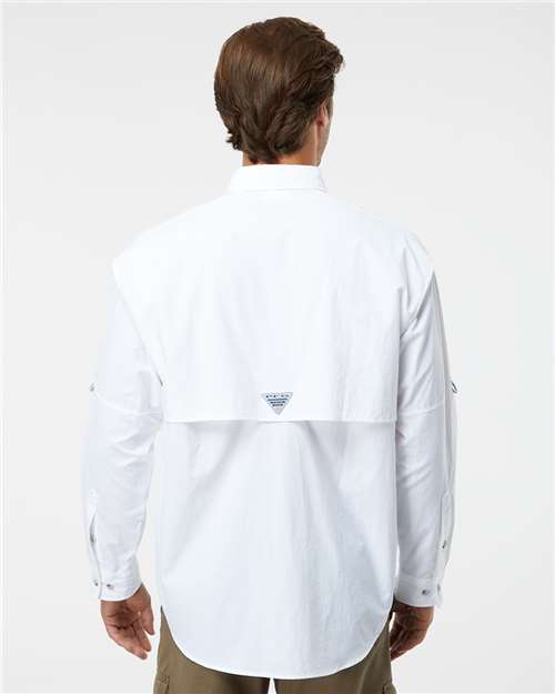 Columbia 212463 Men's PFG Bahama II Shirt - White - model back