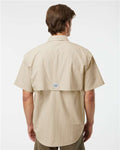 Columbia 212464 Men's PFG Bahama II Short Sleeve Shirt - Fossil - model back