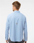 Columbia 212467 Men's PFG Tamiami II Shirt - Sail - model back