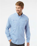 Columbia 212467 Men's PFG Tamiami II Shirt - Sail - model front