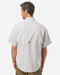 Columbia 212468 Men's PFG Tamiami II Short Sleeve Shirt - Cool Grey - model back
