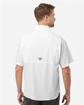 Columbia 212468 Men's PFG Tamiami II Short Sleeve Shirt - White - model back