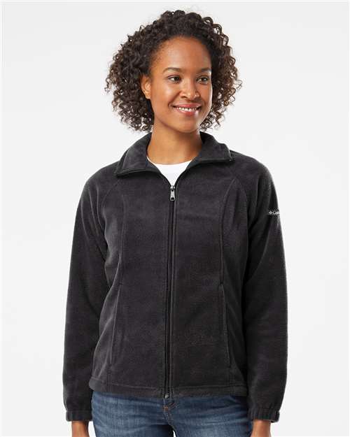 Columbia 212470 Women’s Benton Springs Fleece Full-Zip Jacket - Black - model front