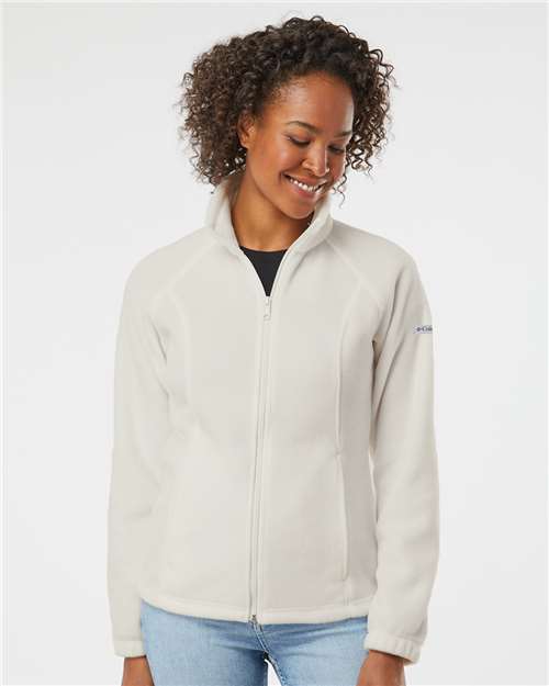 Columbia 212470 Women’s Benton Springs Fleece Full-Zip Jacket - Chalk - model front