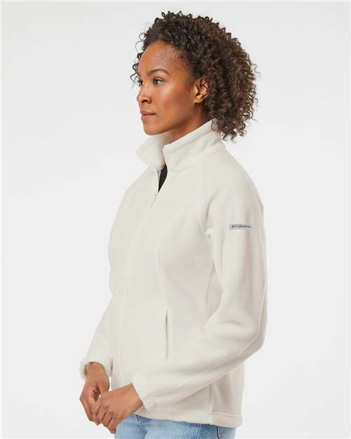 Columbia 212470 Women’s Benton Springs Fleece Full-Zip Jacket - Chalk - model side