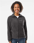 Columbia 212470 Women’s Benton Springs Fleece Full-Zip Jacket - Charcoal Heather - model front