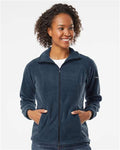 Columbia 212470 Women’s Benton Springs Fleece Full-Zip Jacket - Columbia Navy - model front
