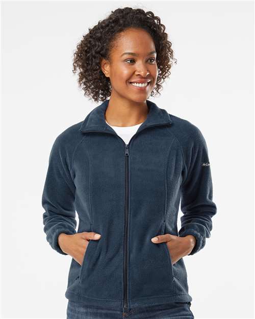Columbia 212470 Women’s Benton Springs Fleece Full-Zip Jacket - Columbia Navy - model front